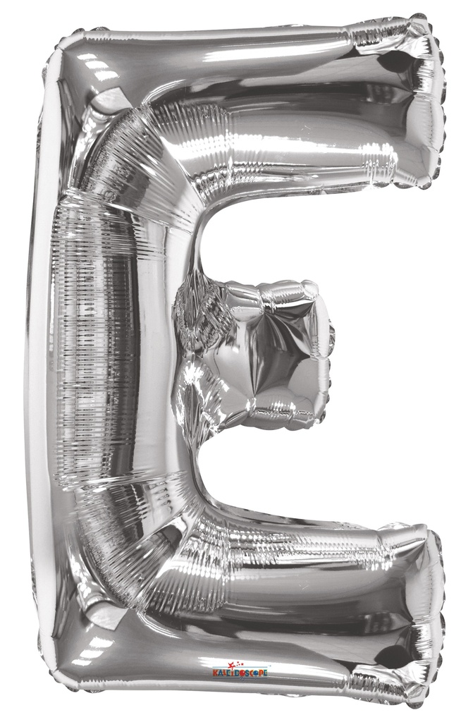 34" Letter E Silver Kaleidoscope