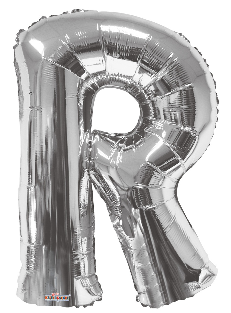 34" Letter R Silver Kaleidoscope