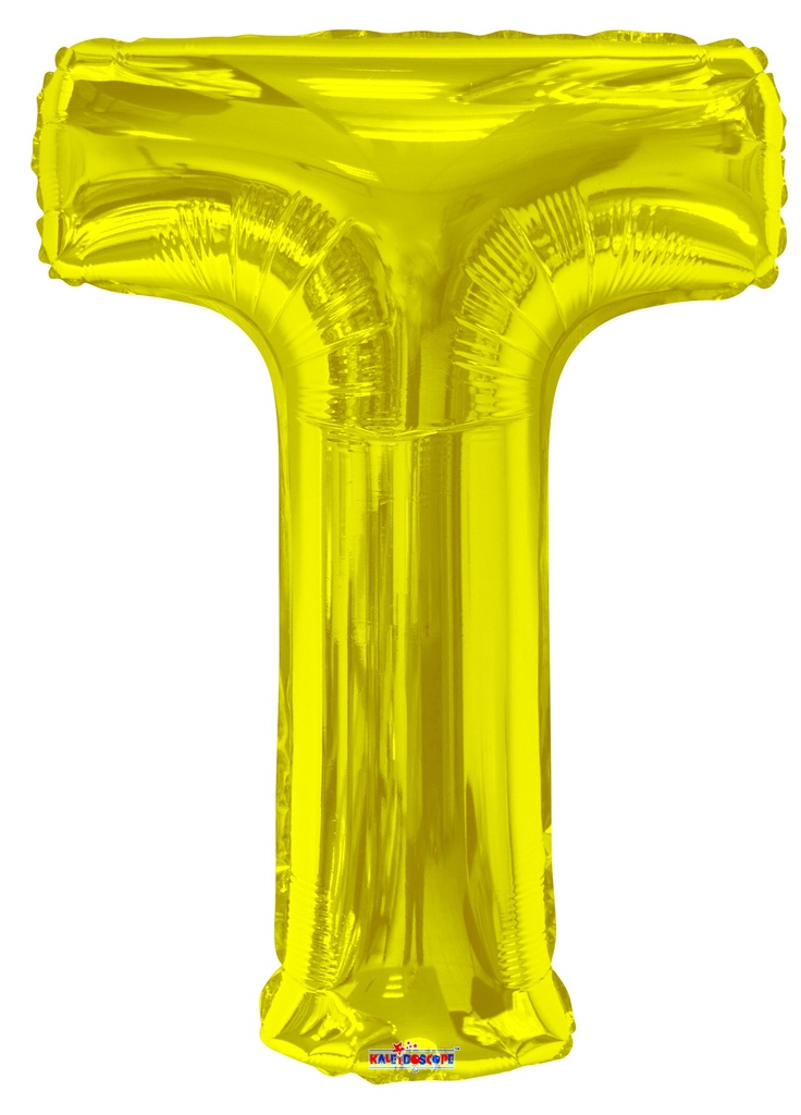 34" Letter T Gold Kaleidoscope