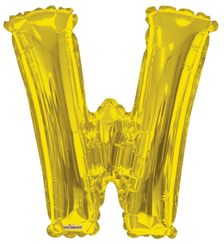 34" Letter W Gold Kaleidoscope