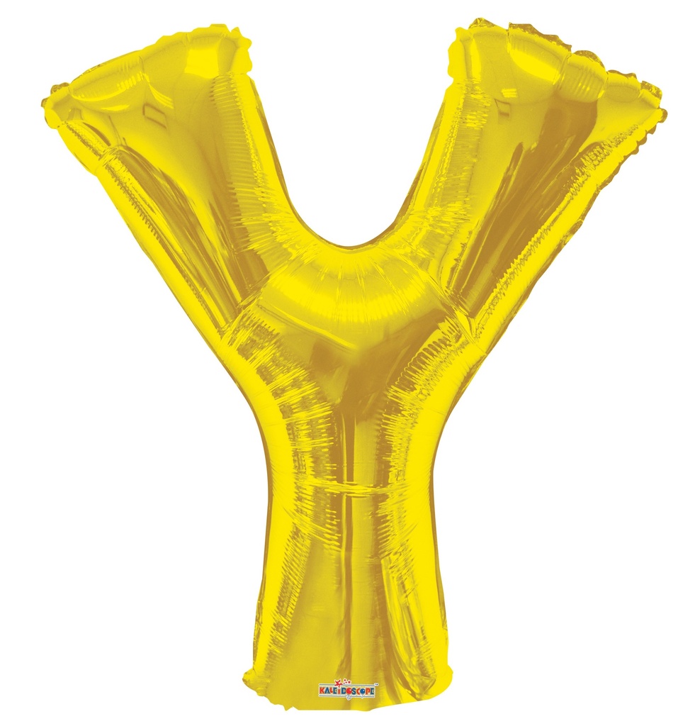 34" Letter Y Gold Kaleidoscope