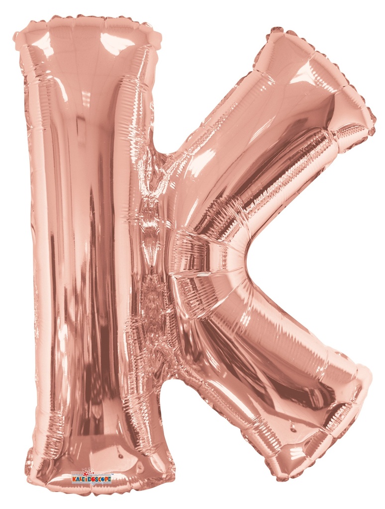 34" Letter K Rose Gold Kaleidoscope