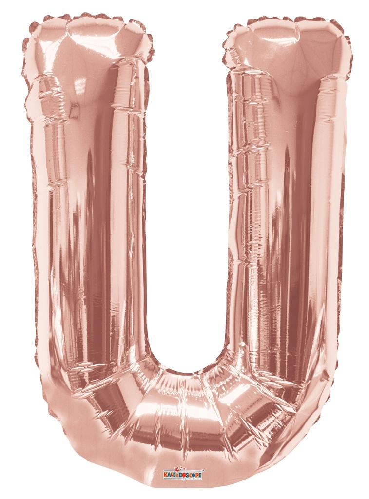 34" Letter U Rose Gold Kaleidoscope