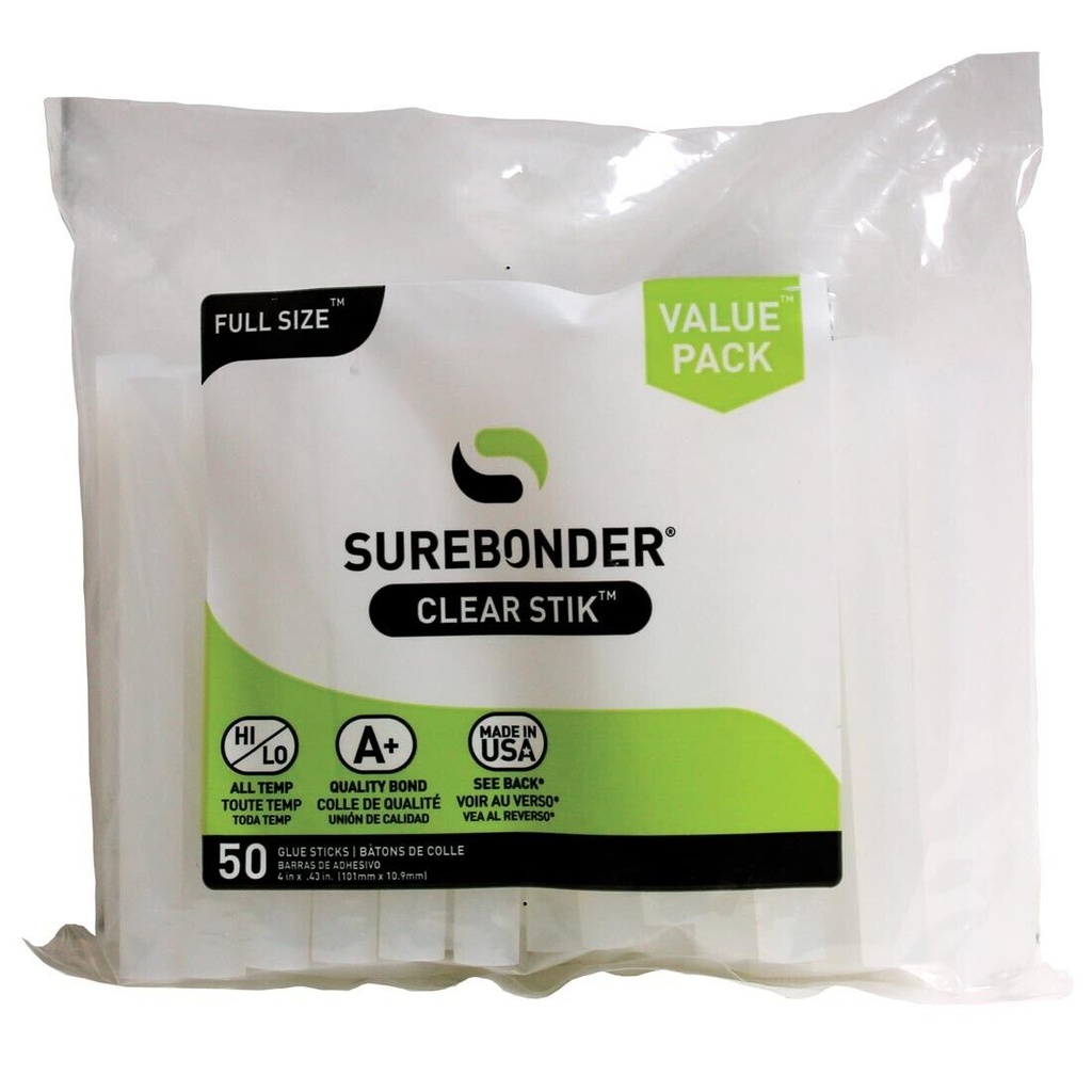All Temperature 50 barras de pegamento, 4 pulgadas