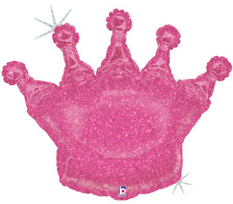 36" Glittering Pink Crown