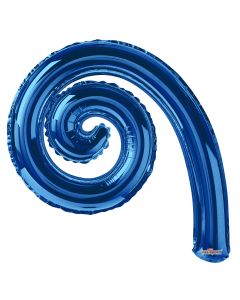 14" Kurly Spiral Royal Blue 2 pcs