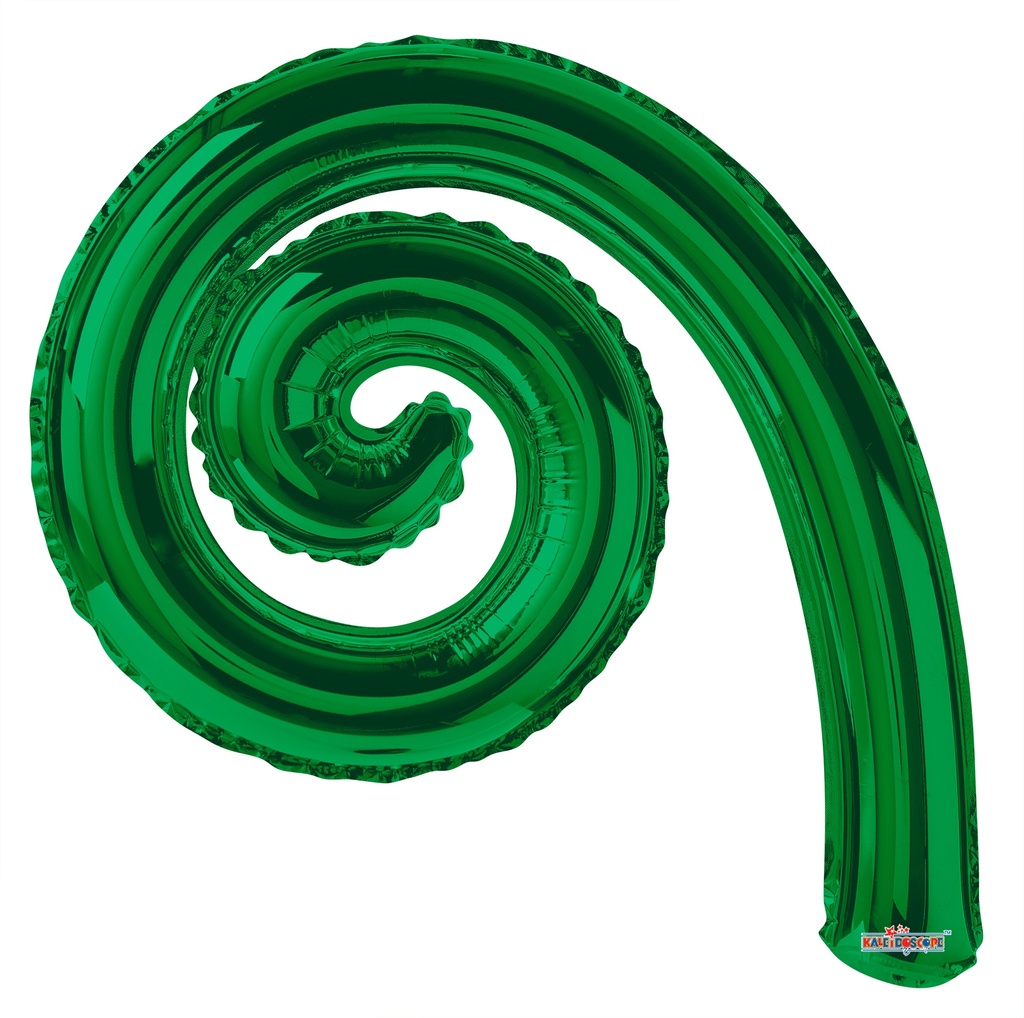 14" Kurly Spiral Green 2 pcs