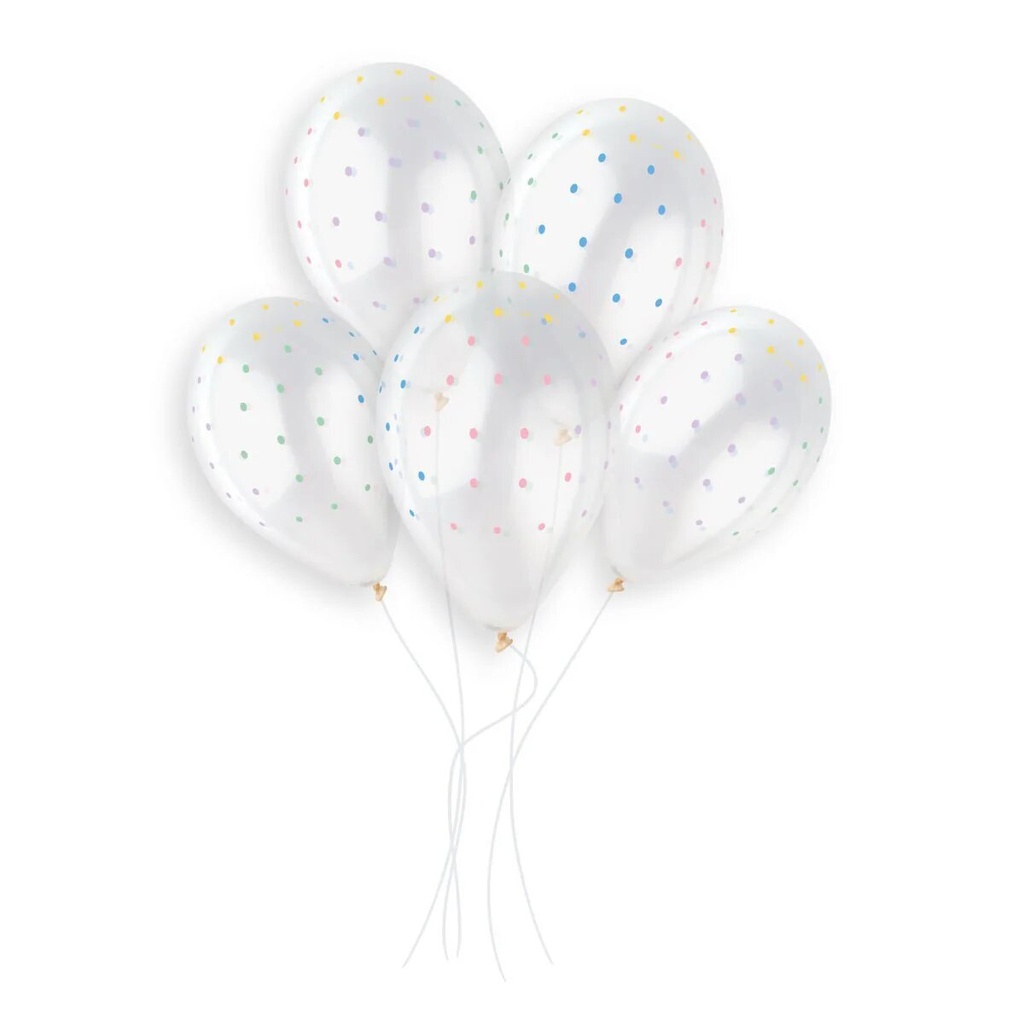 13" GS120 Clear Chic Dots Ass 5 pcs #1051