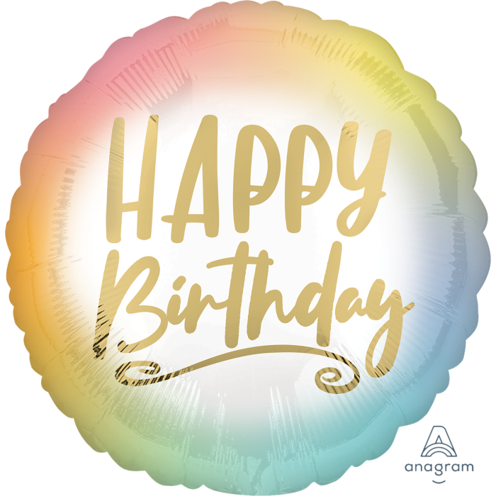18" Gold Ombre Birthday