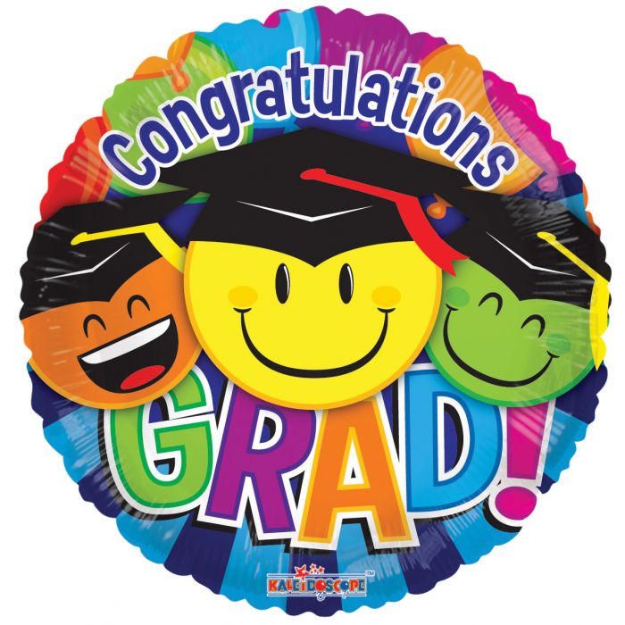 18" Grad Smiles Graduation