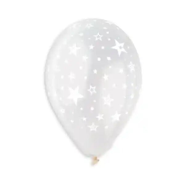 12" GS110 Clear  With Star #001 5 pcs