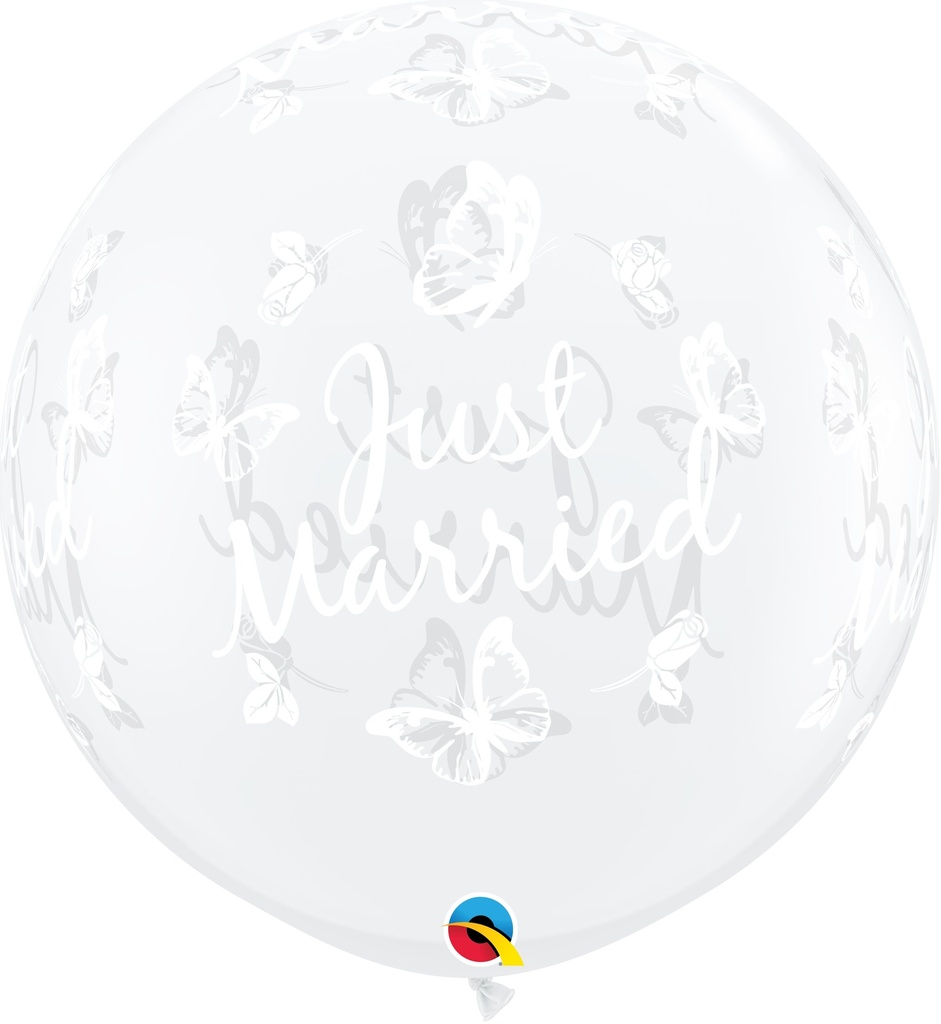 11" Diamond Clear Married Hearts 5 pcs