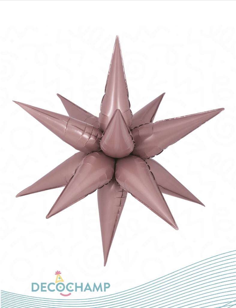 22" Starburst Balloons Dusty Rose