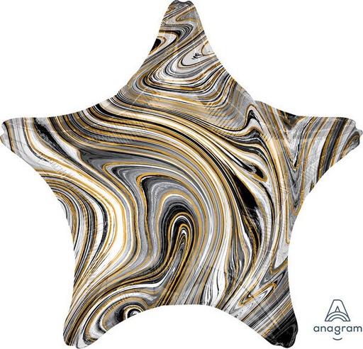 [42098] 17" Black Marblez Star