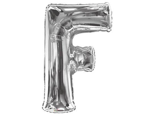 34" Letter F Silver Kaleidoscope