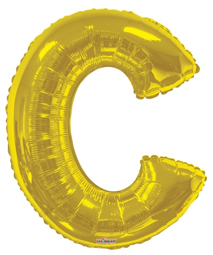 [105194] 34" Letter C Gold Kaleidoscope