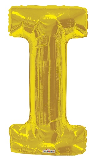 [105255] 34" Letter I Gold Kaleidoscope