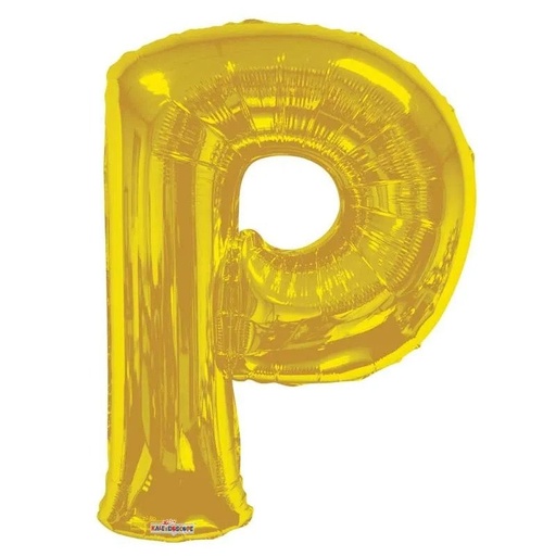 [105323] 34" Letter P Gold Kaleidoscope