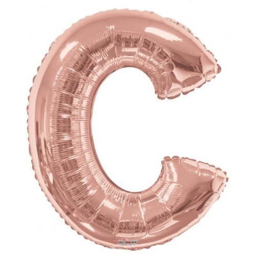 [108799] 34" Letter C Rose Gold Kaleidoscope