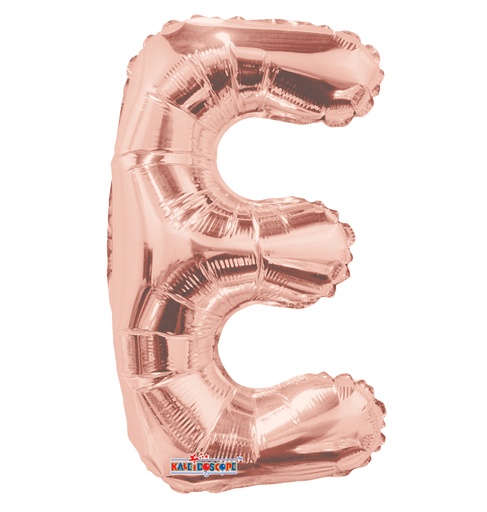 [108812] 34" Letter E Rose Gold Kaleidoscope