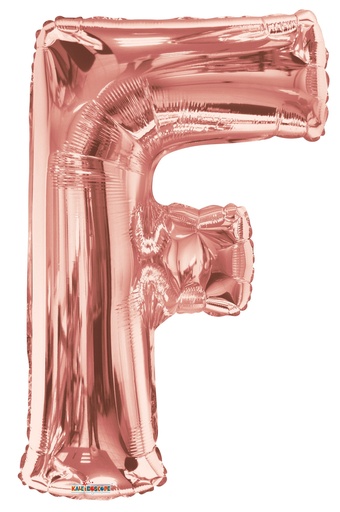 [108829] 34" Letter F Rose Gold Kaleidoscope