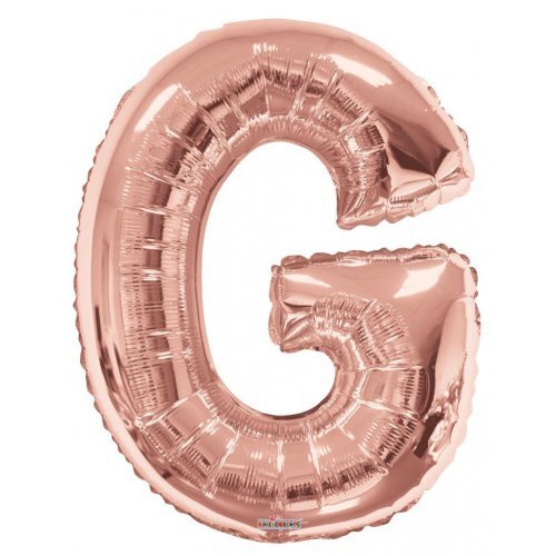 [108836] 34" Letter G Rose Gold Kaleidoscope