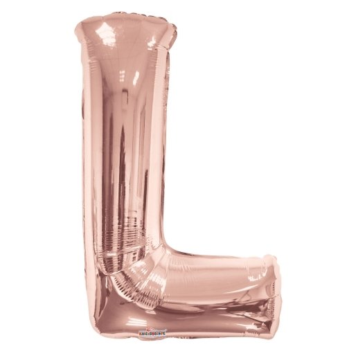 [108881] 34" Letter L Rose Gold Kaleidoscope