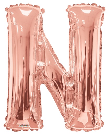 [108904] 34" Letter N Rose Gold Kaleidoscope