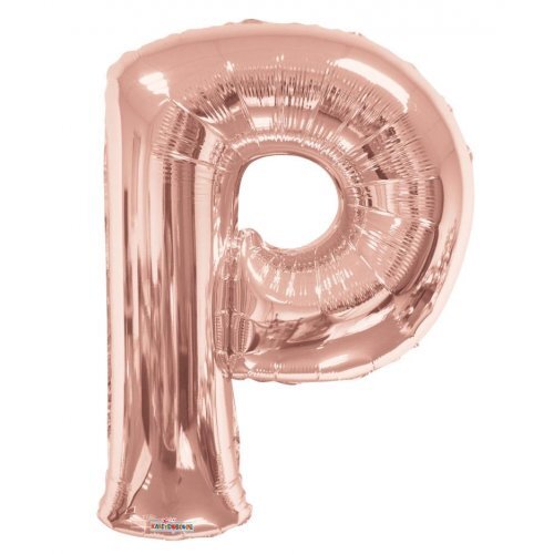 [108928] 34" Letter P Rose Gold Kaleidoscope