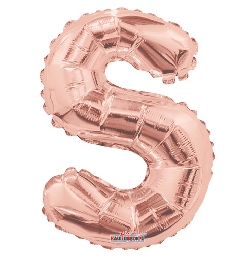 [108959] 34" Letter S Rose Gold Kaleidoscope