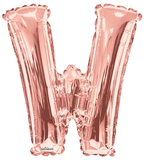 [108997] 34" Letter W Rose Gold Kaleidoscope