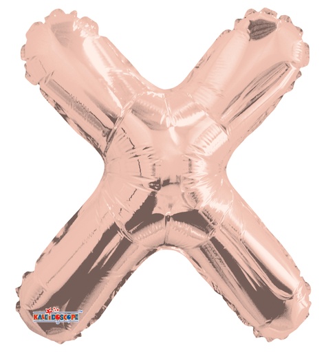 [109000] 34" Letter X Rose Gold Kaleidoscope