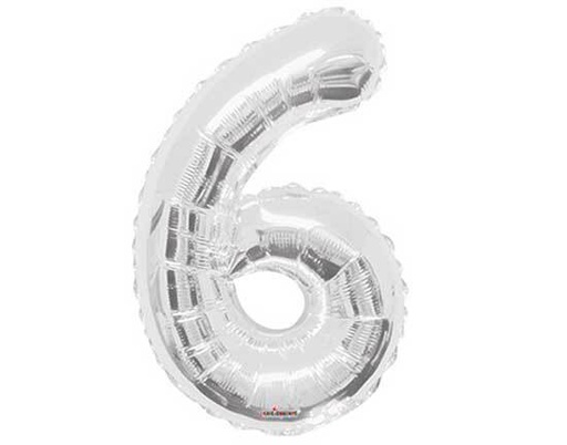 34" Number 6 Silver Kaleidoscope