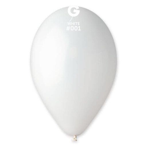 [110104] 12” G110 White #001 50 pcs