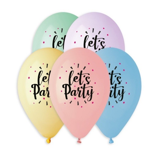 [928655] 13" GS120 Black & Magenta Let’s Party Ass. #889 5 pcs.