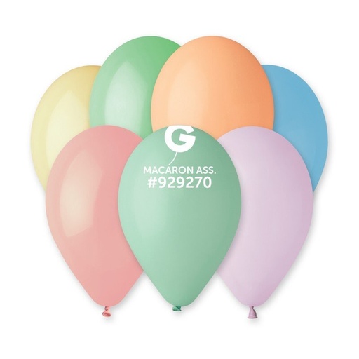 [929737] 12” G110 Macaron Ass # 50 pcs
