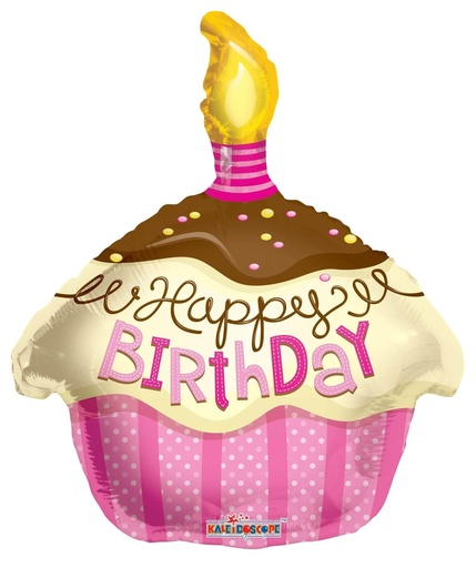 [19474-18] 18" Birthday Cupcake Pink 