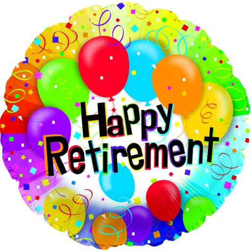 [114027] 17" Happy Retirement Balloon
