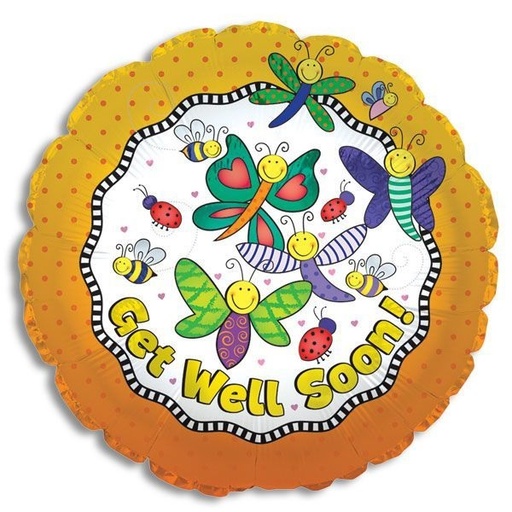 [114511] 17" Get Well Butterflies & Bugs