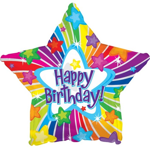[81418210] 18" Bright B'day Stars