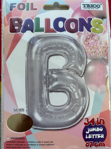 [BP2312-B] 34" Silver Letter B TRICO