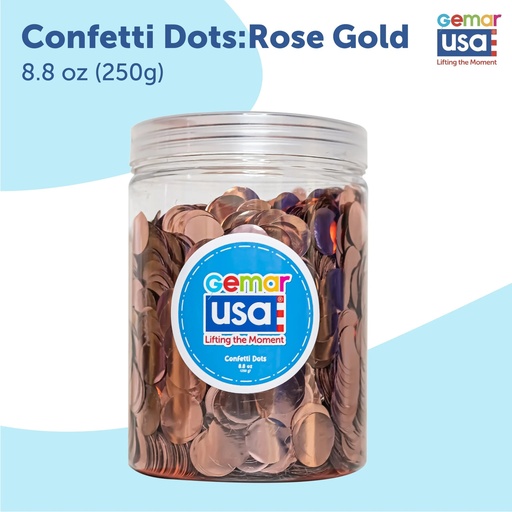 Confetti Jar Rose Gold Metallic (Redondo ) 25gr