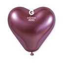 12" CRB12 Shiny Pink Heart #091 5 pcs