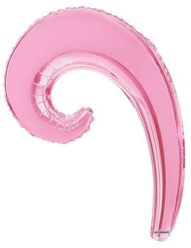 [19925] 14" Kurly Wave Spiral Pink 2 pcs