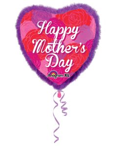 [290478] 32" Mother's Day Fuzzy Heart