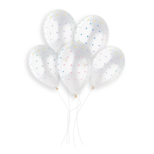 13" GS120 Clear Chic Dots Ass 5 pcs #1051
