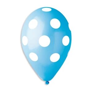 [914146] 12" GS110 Light Blue/White Polka Dot #009