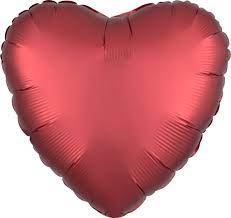 [38584] 18" Satin Luxe Sangria Heart