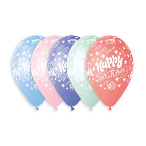 [924602] 13" GS120 Happy Birthday #750 10 pcs