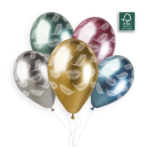 [940527] 13" GBS120 Shiny Leaves Ass #1032 5 pcs